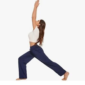 Iniber Women’s Wide Leg Casual Loose Lounge pants. Yoga Sweatpants.